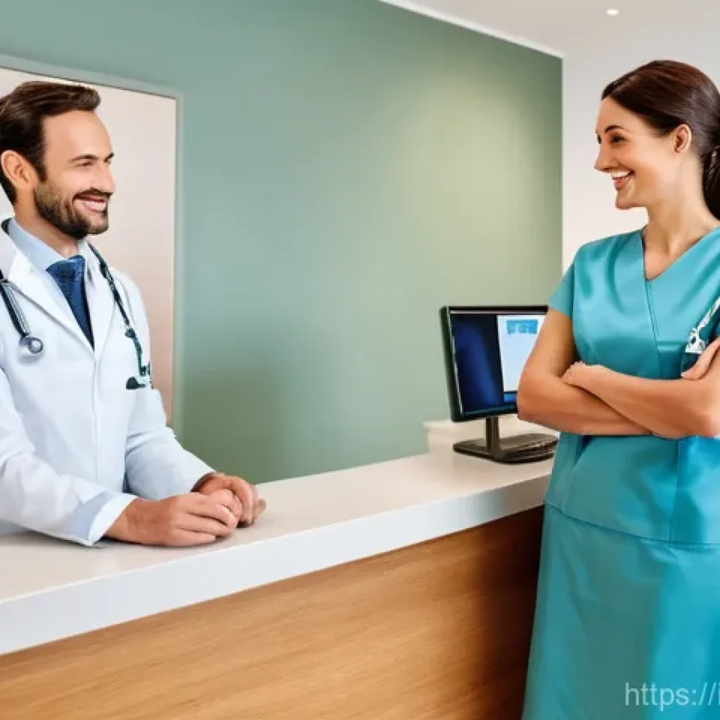 방사선사와 환자 관계 개선법 - **Prompt 1: A Reassuring Welcome in an Italian Clinic**
Detailed image of a bright, modern radio...