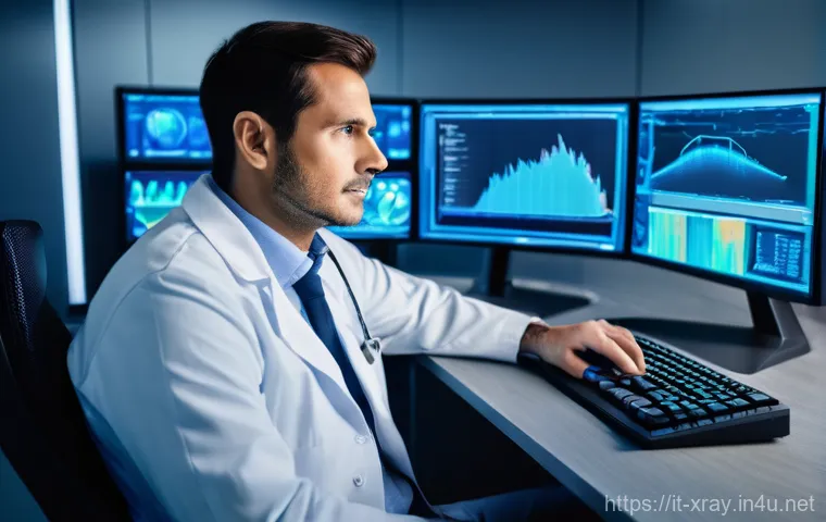 방사선 기기 관리 방법 - **Prompt:** Inside a contemporary medical training facility, a diverse group of healthcare professio...