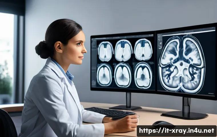 방사선사 경력 개발 방법 - **A dedicated Italian radiologist at a modern workstation, immersed in continuous learning.** The ra...