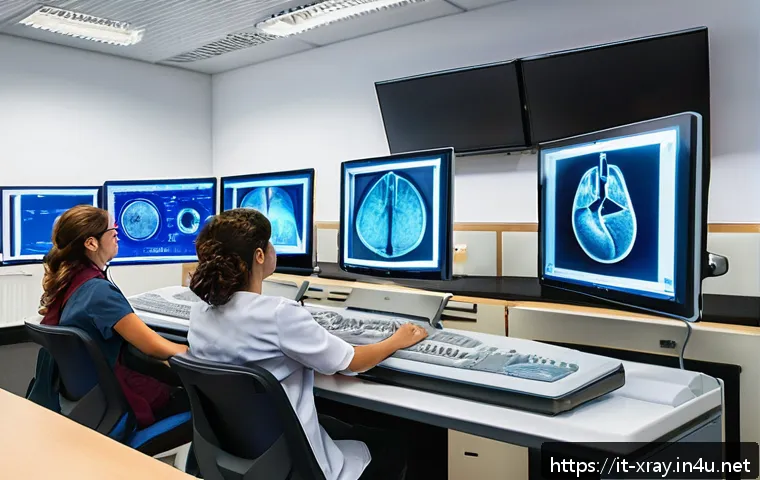 방사선사 재직자 연수 과정 - A modern classroom setting for radiologic technologist training in Italy, featuring diverse adult st...